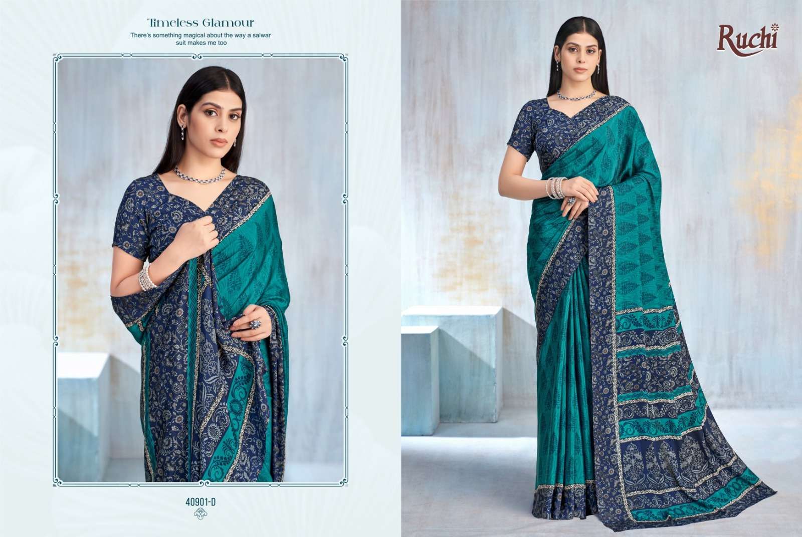 Ruchi Saree Vedanta Silk Vol 42 Crape Saree - Amrah Wholesale