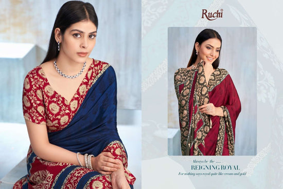 Ruchi Saree Vedanta Silk Vol 42 Crape Saree - Amrah Wholesale