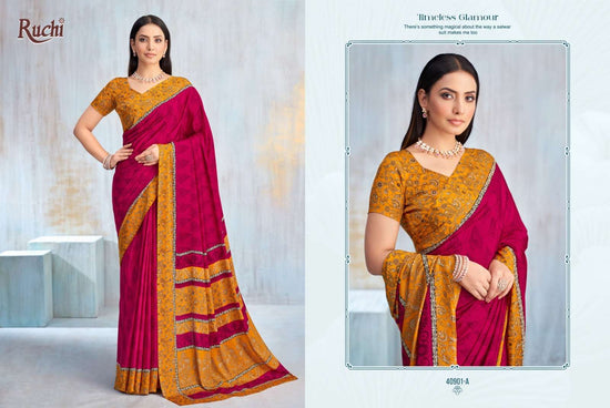 Ruchi Saree Vedanta Silk Vol 42 Crape Saree - Amrah Wholesale