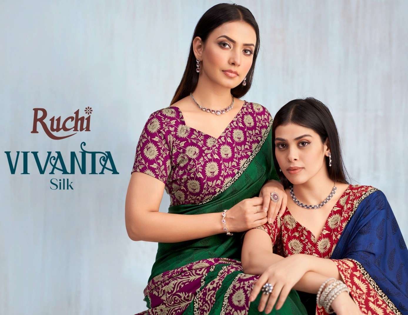 Ruchi Saree Vedanta Silk Vol 42 Crape Saree - Amrah Wholesale