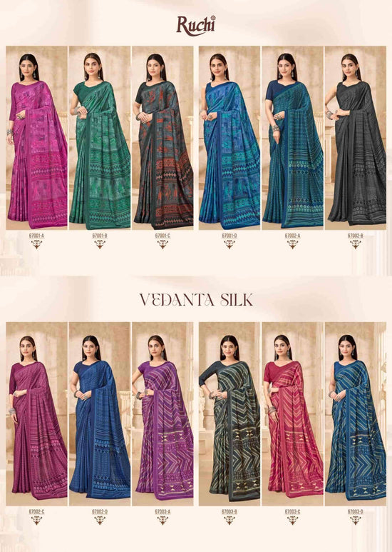 Ruchi Saree Vedanta Silk Vol 54 Silk Crape Saree