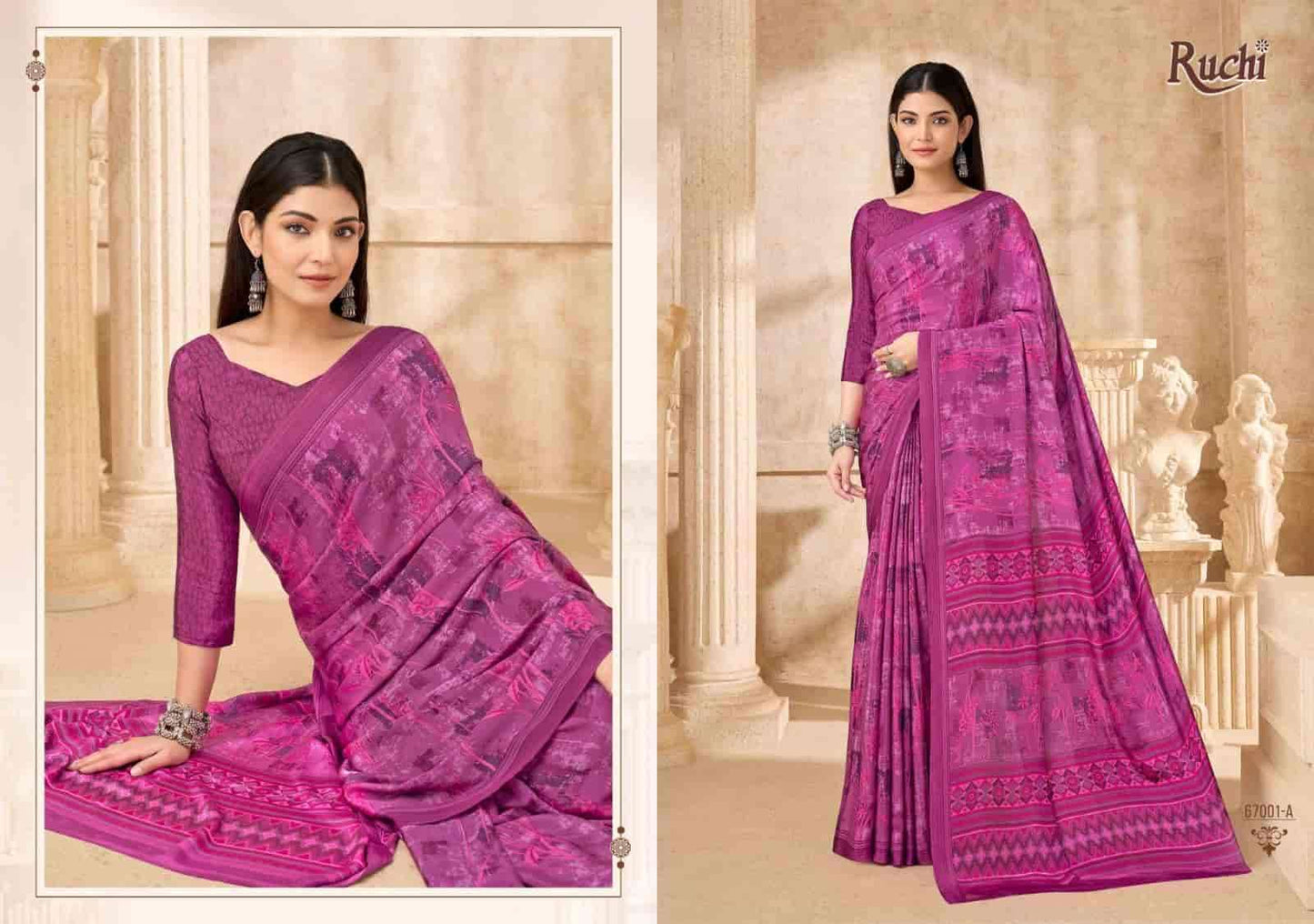 Ruchi Saree Vedanta Silk Vol 54 Silk Crape Saree