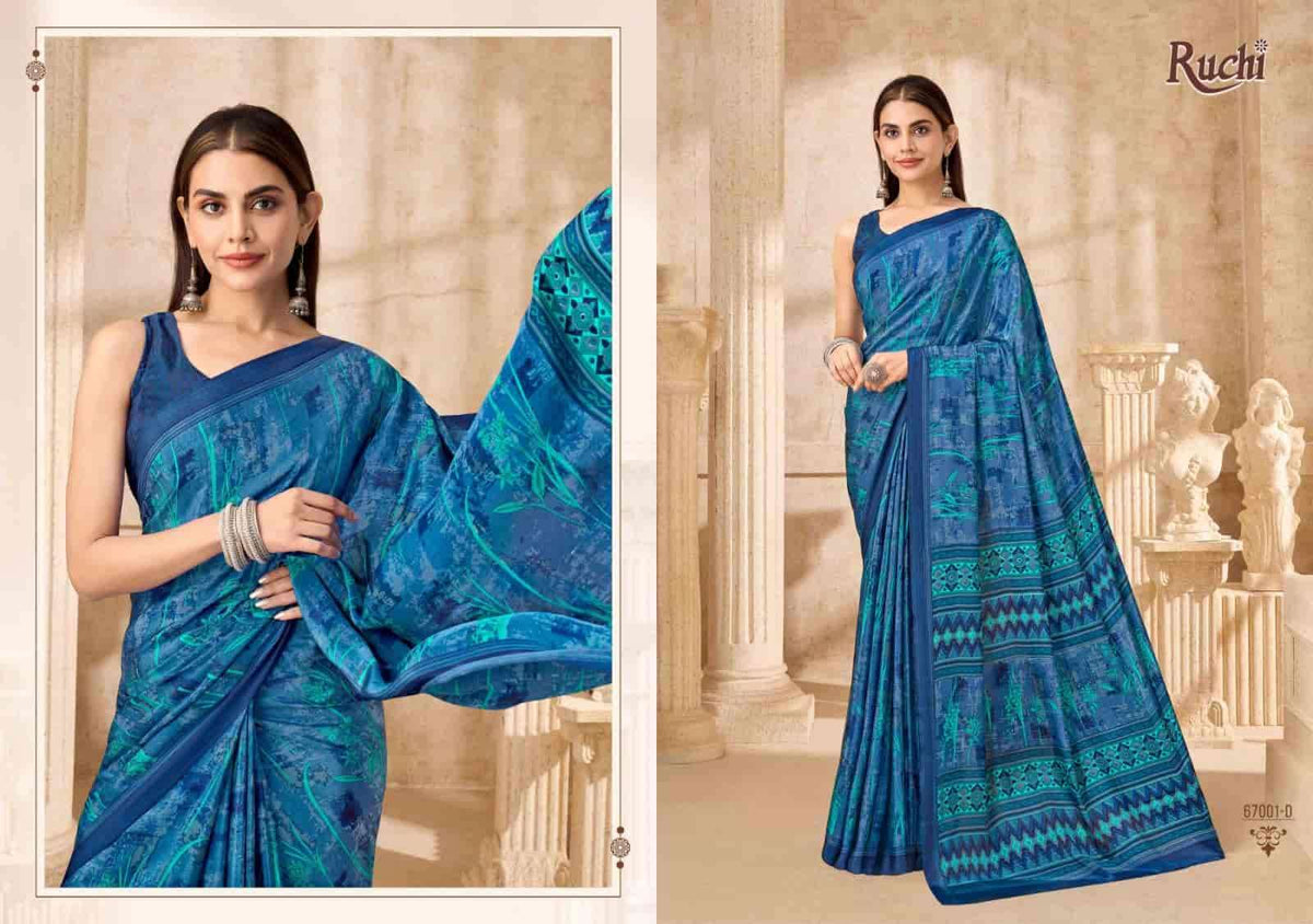 Ruchi Saree Vedanta Silk Vol 54 Silk Crape Saree