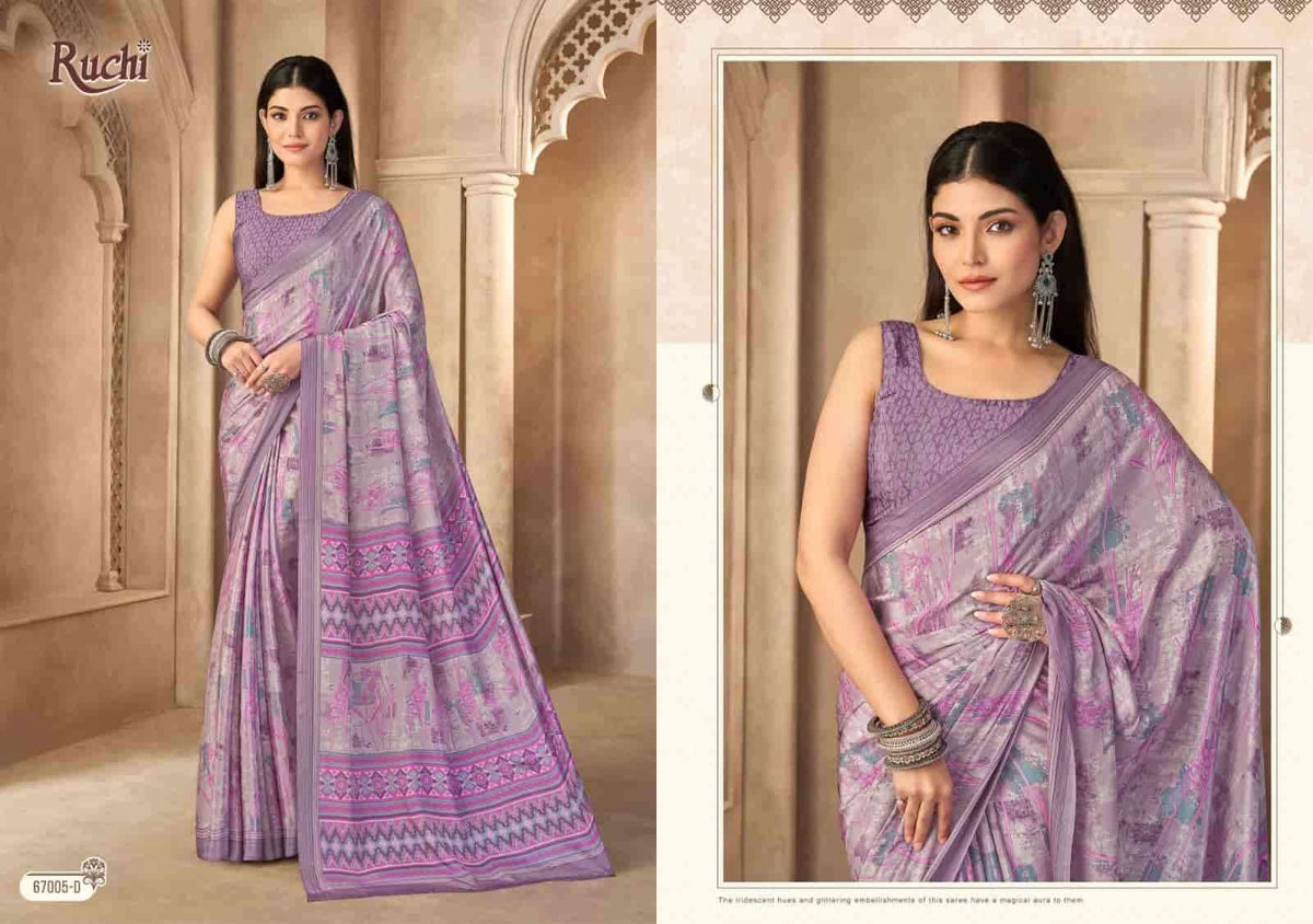 Ruchi Saree Vedanta Silk Vol 55 Premium Silk Crape Saree