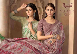Ruchi Saree Vedanta Silk Vol 55 Premium Silk Crape Saree