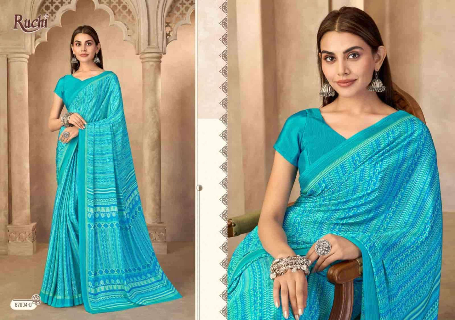 Ruchi Saree Vedanta Silk Vol 55 Premium Silk Crape Saree