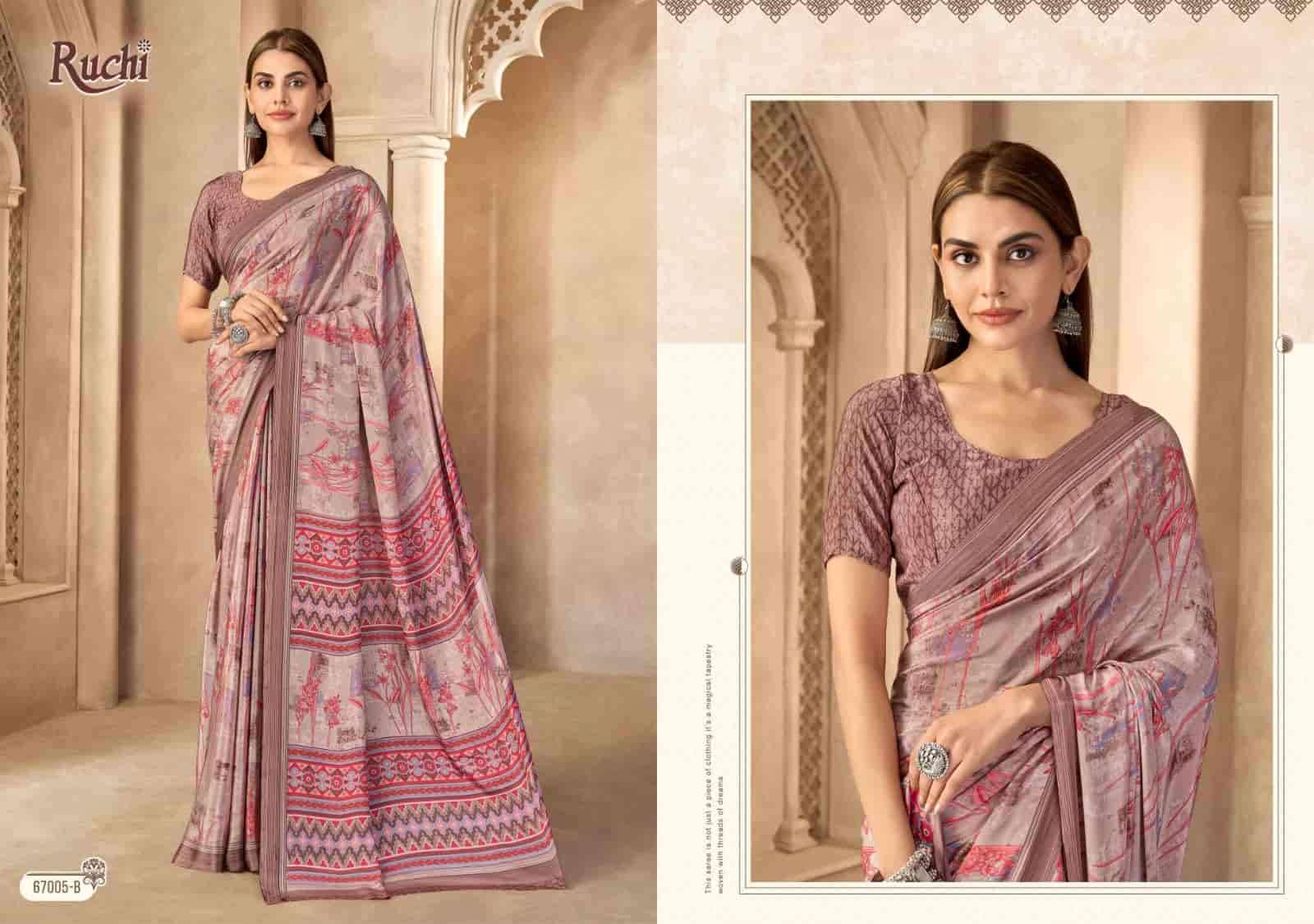 Ruchi Saree Vedanta Silk Vol 55 Premium Silk Crape Saree