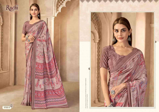 Ruchi Saree Vedanta Silk Vol 55 Premium Silk Crape Saree