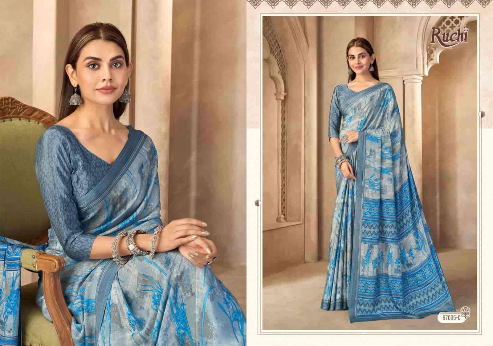 Ruchi Saree Vedanta Silk Vol 55 Premium Silk Crape Saree