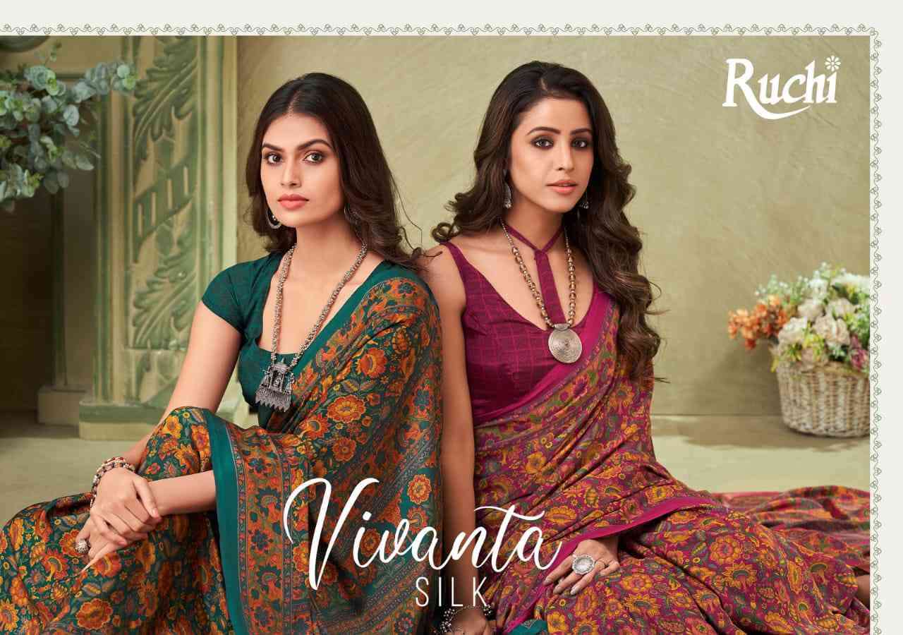 Ruchi Saree Vivanta Silk 16th Edition Crepe Silk Saree Collection - Amrah Wholesale
