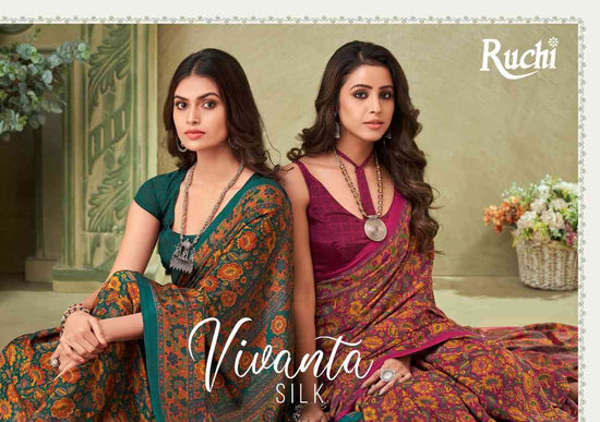 Ruchi Saree Vivanta Silk 16th Edition Crepe Silk Saree Collection - Amrah Wholesale
