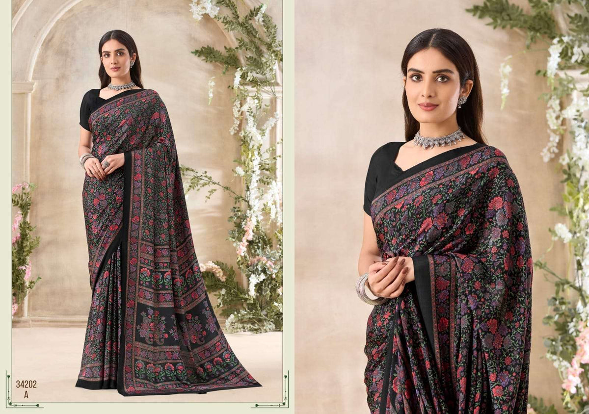 Ruchi Saree Vivanta Silk Vol 35 Premium Silk Crepe Saree Collection - Amrah Wholesale