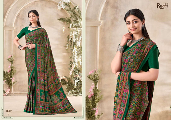 Ruchi Saree Vivanta Silk Vol 35 Premium Silk Crepe Saree Collection - Amrah Wholesale