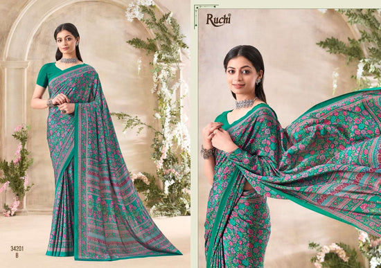 Ruchi Saree Vivanta Silk Vol 35 Premium Silk Crepe Saree Collection - Amrah Wholesale