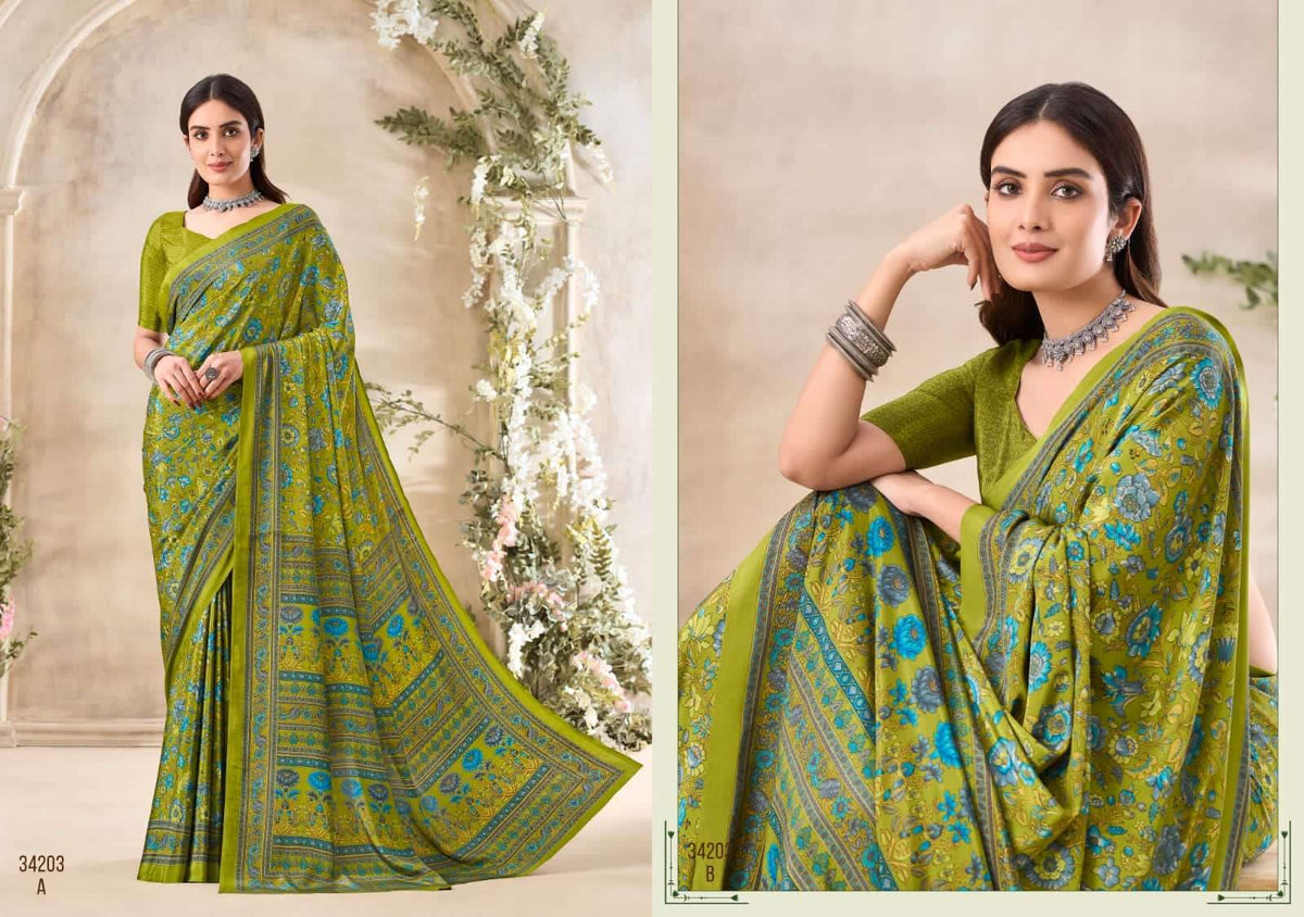Ruchi Saree Vivanta Silk Vol 35 Premium Silk Crepe Saree Collection - Amrah Wholesale