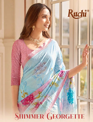 Ruchi Shimmer Georgette Vol 4 Daily Wear Saree Collection