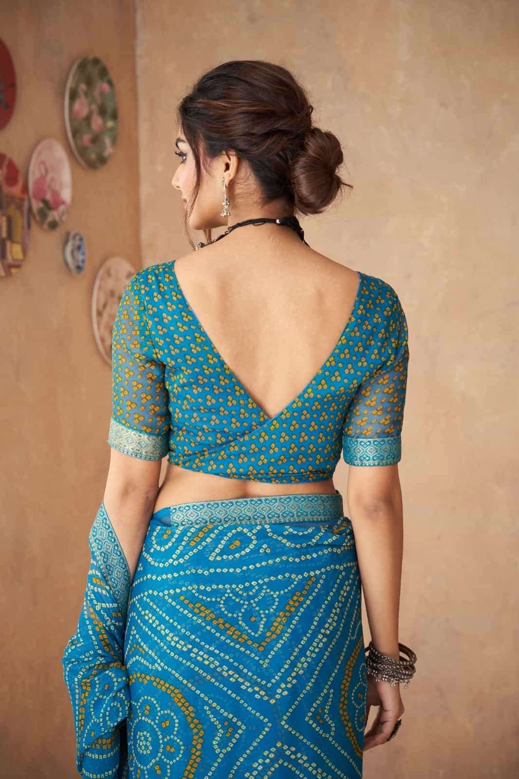 Ruchi Saree Simayaa Vol 18 Chiffon Bandhani Saree