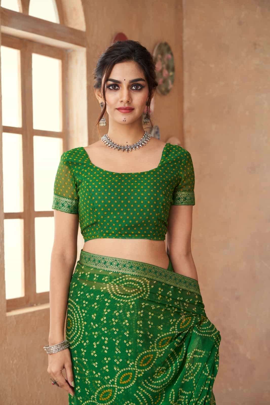 Ruchi Saree Simayaa Vol 18 Chiffon Bandhani Saree