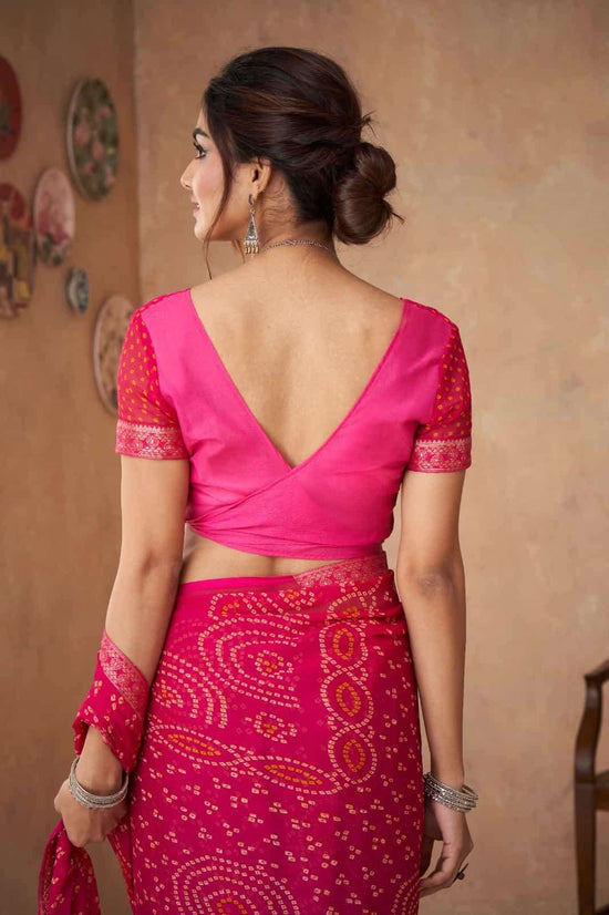 Ruchi Saree Simayaa Vol 18 Chiffon Bandhani Saree