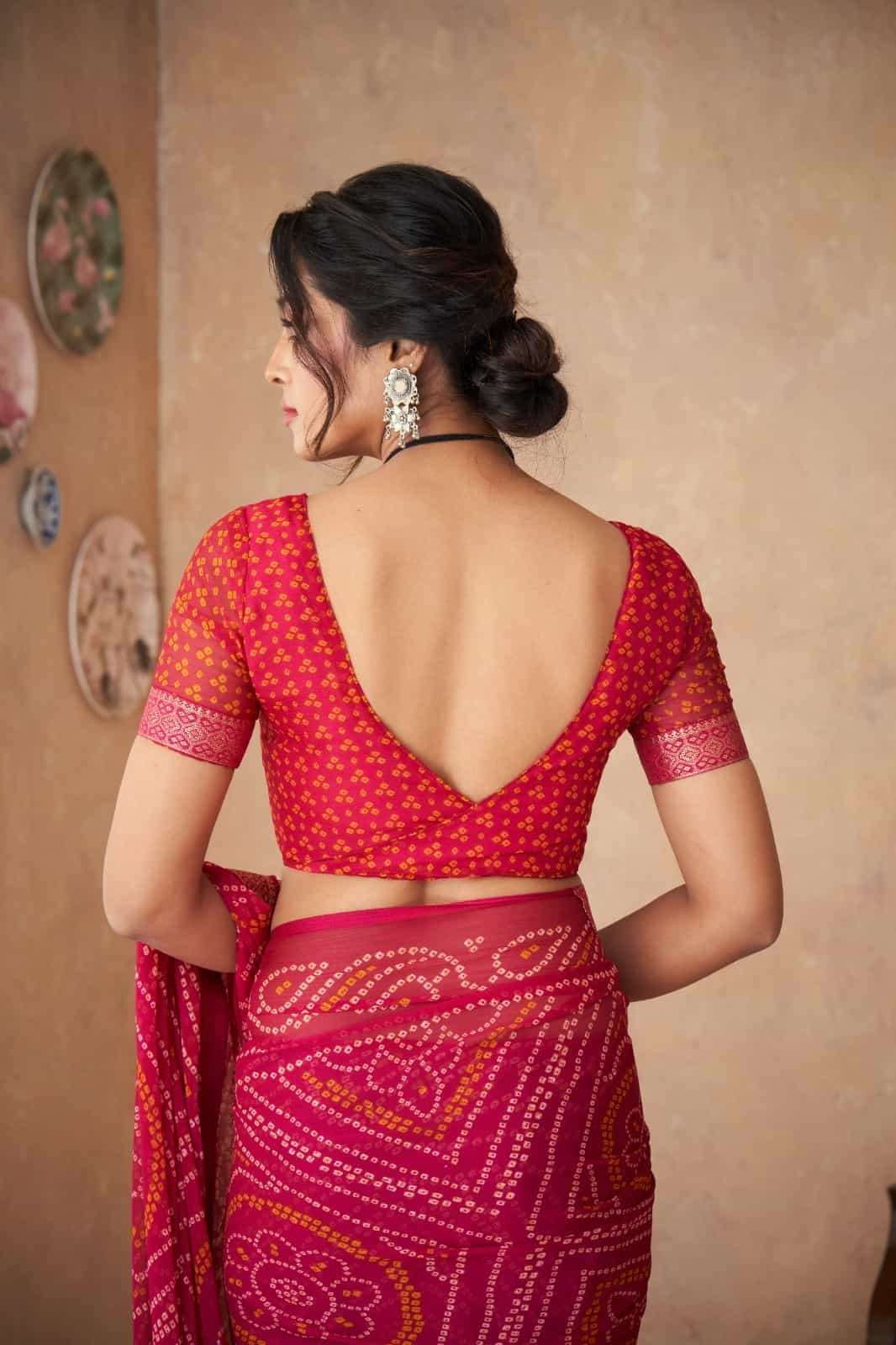 Ruchi Saree Simayaa Vol 18 Chiffon Bandhani Saree
