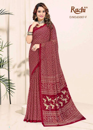 Ruchi Saree Super Star Chiffon Vol 246 Chiffon Saree With Chiffon Blouse