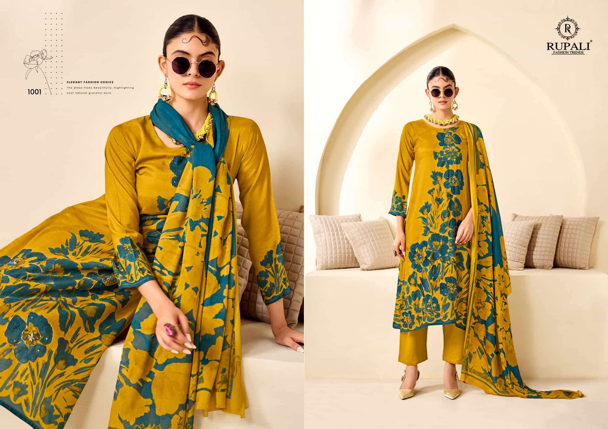 Rupali Fashion Arika Muslin Dress Material