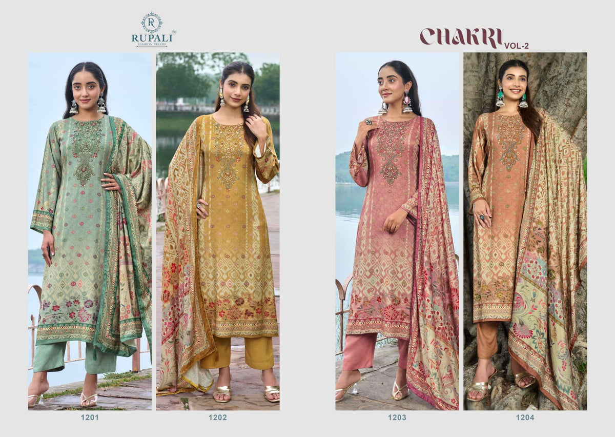Rupali Fashion Chakri Vol 2 Dress Material - Amrah Wholesale