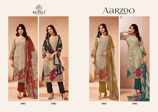 Rupali Fashion Aarzoo Viscose Muslin Dress Material - Amrah Wholesale