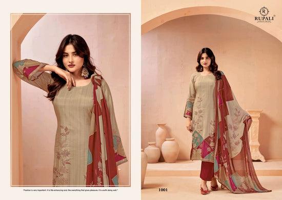 Rupali Fashion Aarzoo Viscose Muslin Dress Material - Amrah Wholesale