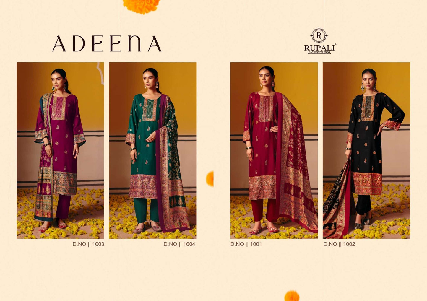 Rupali Fashion Adeena Gold Glitterr