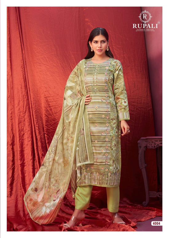 Rupali Fashion Alvira Jam Satin Designer Dress Material