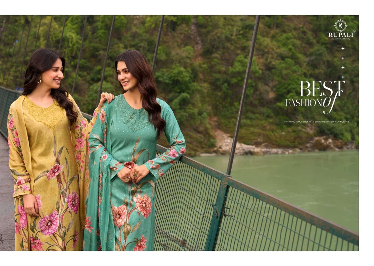 Rupali Fashion Antra Muslin Silk Dress Material - Amrah Wholesale