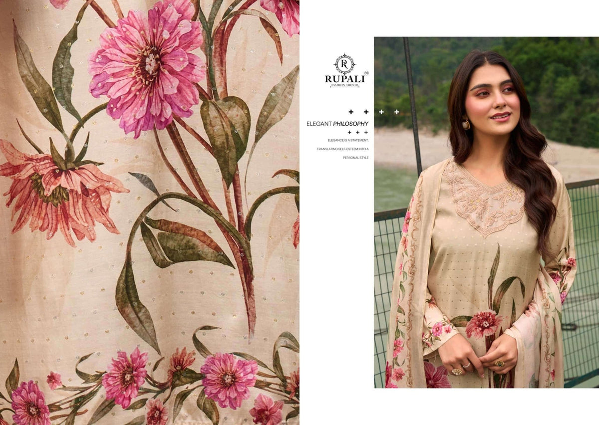 Rupali Fashion Antra Muslin Silk Dress Material - Amrah Wholesale
