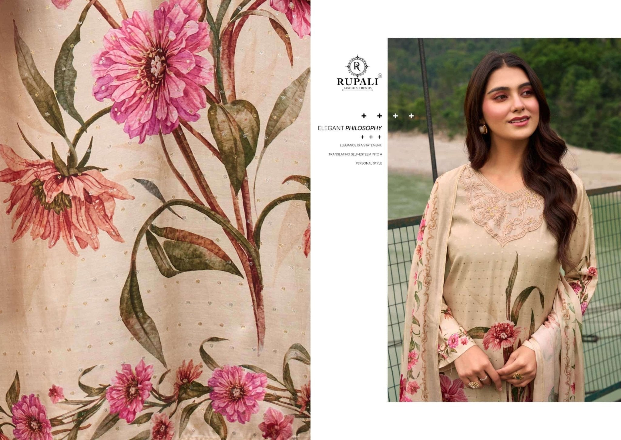 Rupali Fashion Antra Muslin Silk Dress Material - Amrah Wholesale