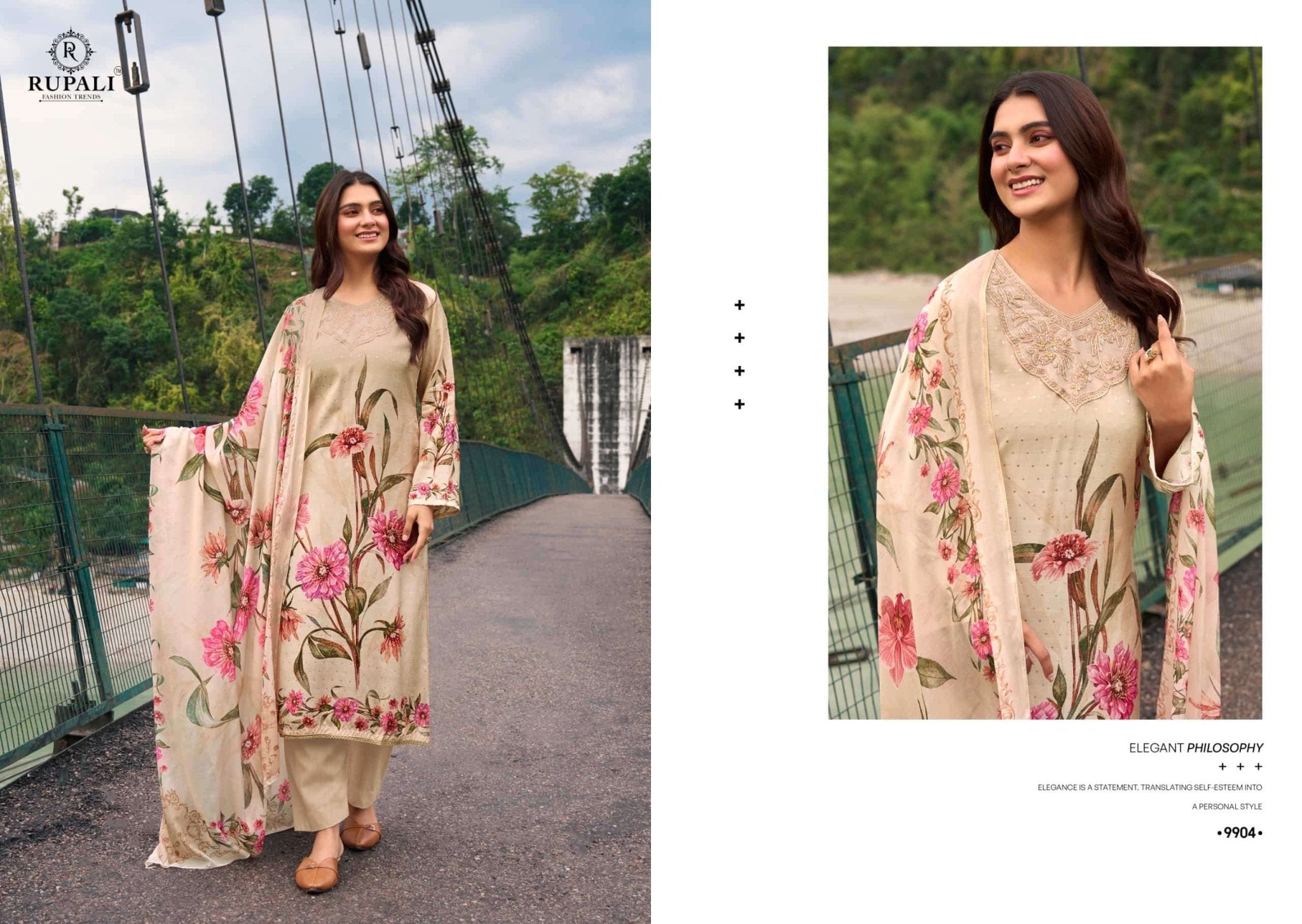Rupali Fashion Antra Muslin Silk Dress Material - Amrah Wholesale