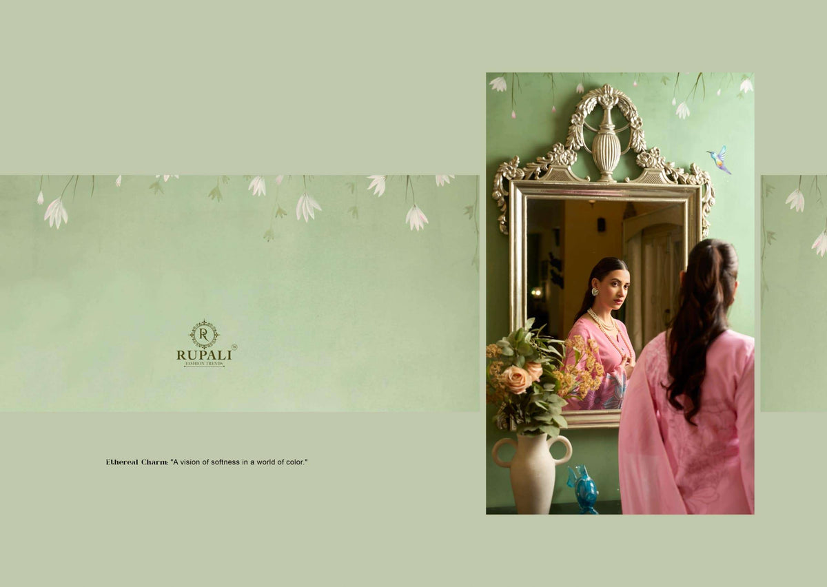 Rupali Fashion Applique Edition Pure Cotton Dress Material