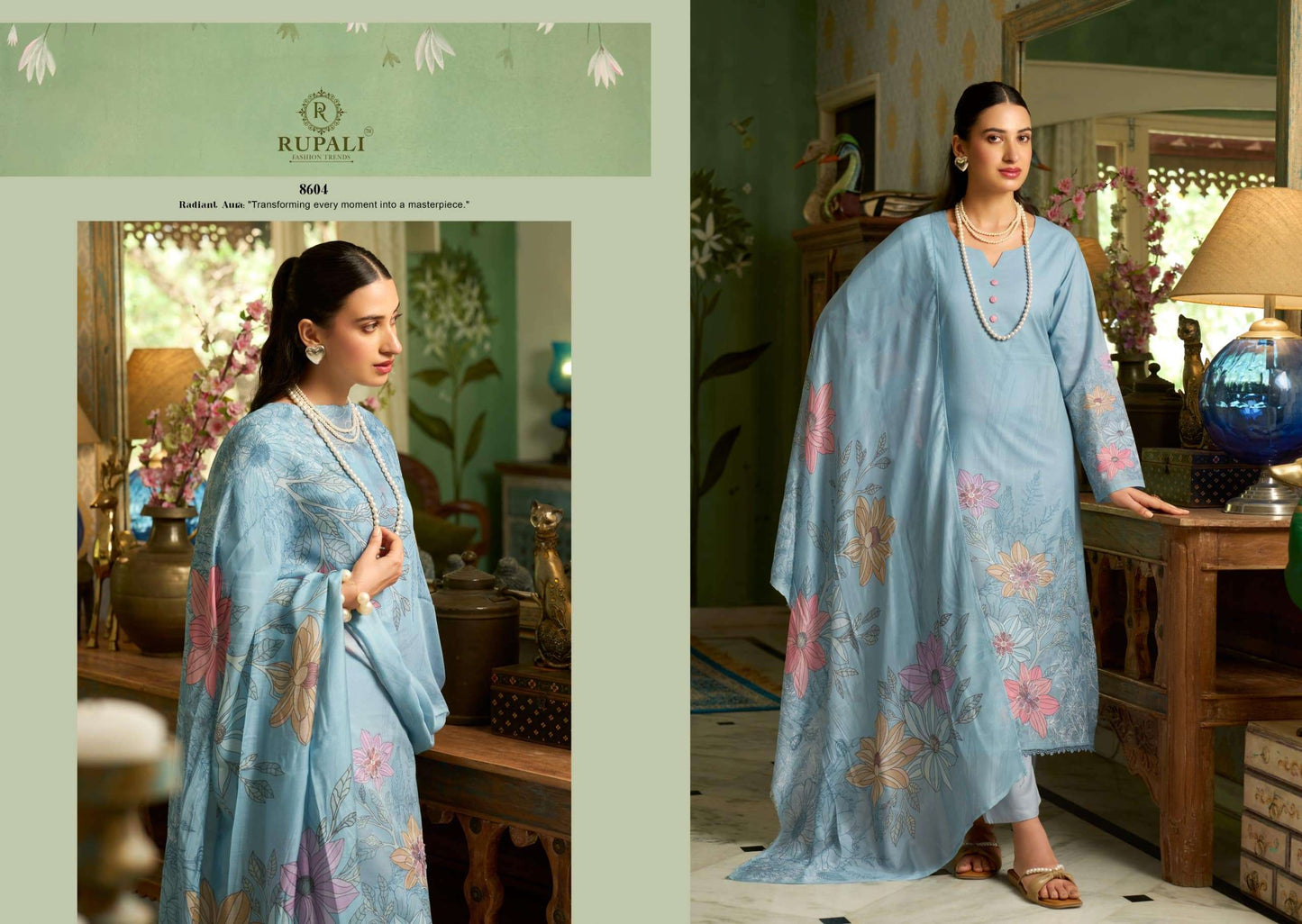 Rupali Fashion Applique Edition Pure Cotton Dress Material