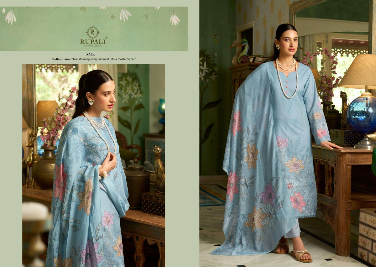 Rupali Fashion Applique Edition Pure Cotton Dress Material