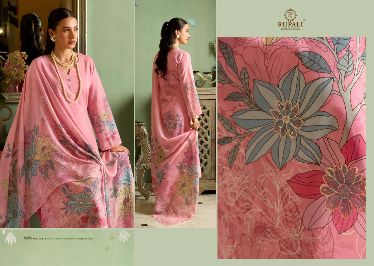 Rupali Fashion Applique Edition Pure Cotton Dress Material