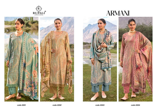Rupali Fashion Armani Fancy Pashmina Dress Material
