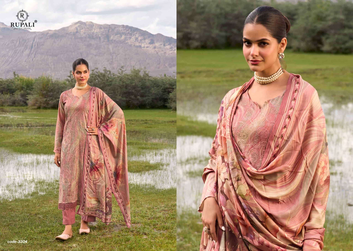 Rupali Fashion Armani Fancy Pashmina Dress Material