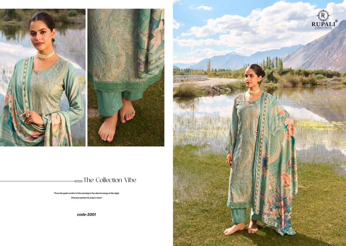 Rupali Fashion Armani Fancy Pashmina Dress Material