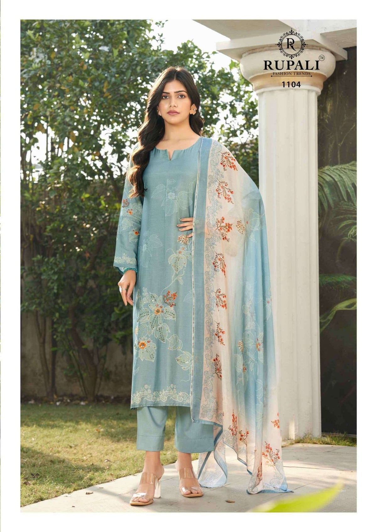 Rupali Fashion Arrosa Designer Muslin Dress Material Wholesale Price Surat - Amrah Wholesale