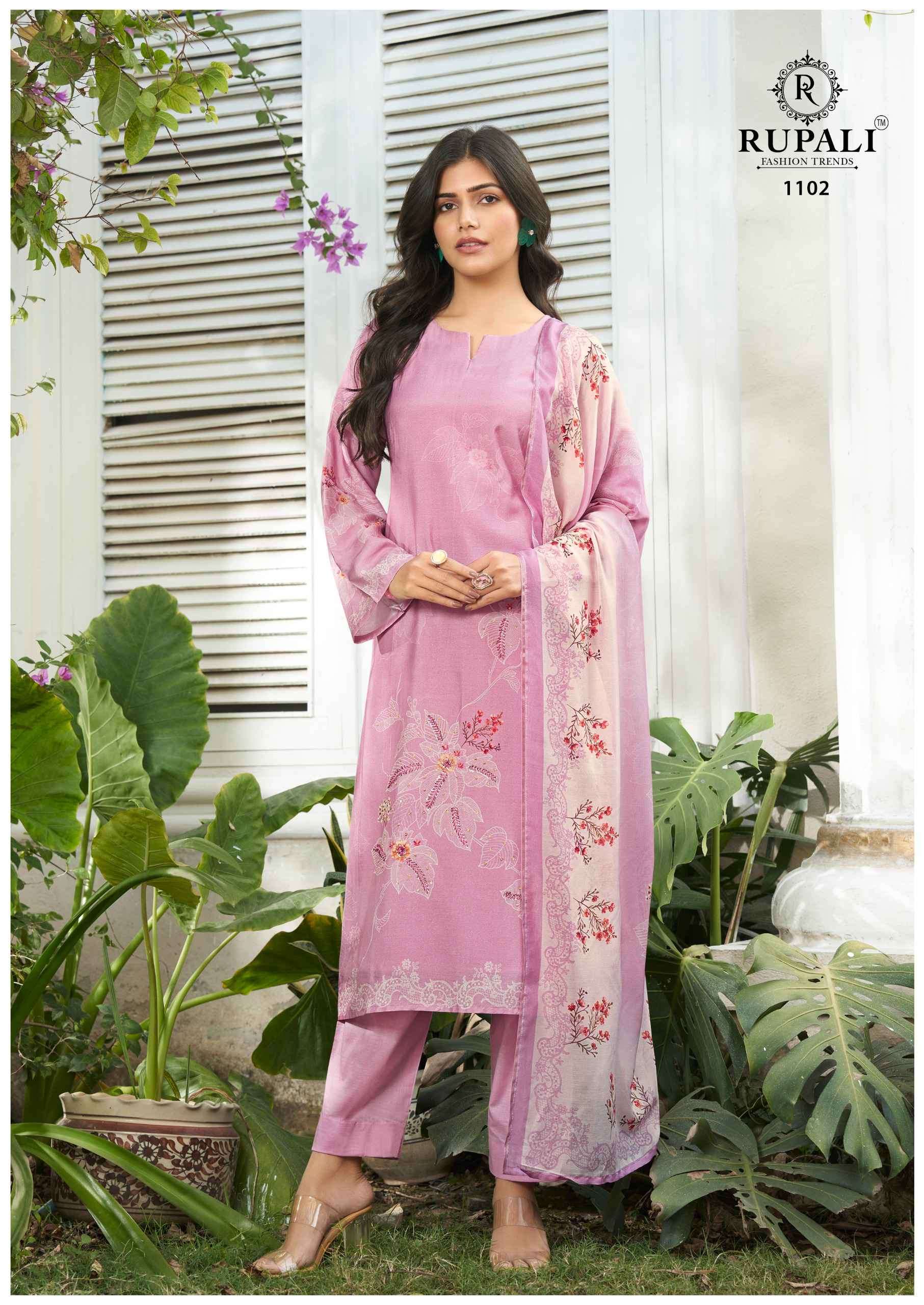Rupali Fashion Arrosa Designer Muslin Dress Material Wholesale Price Surat