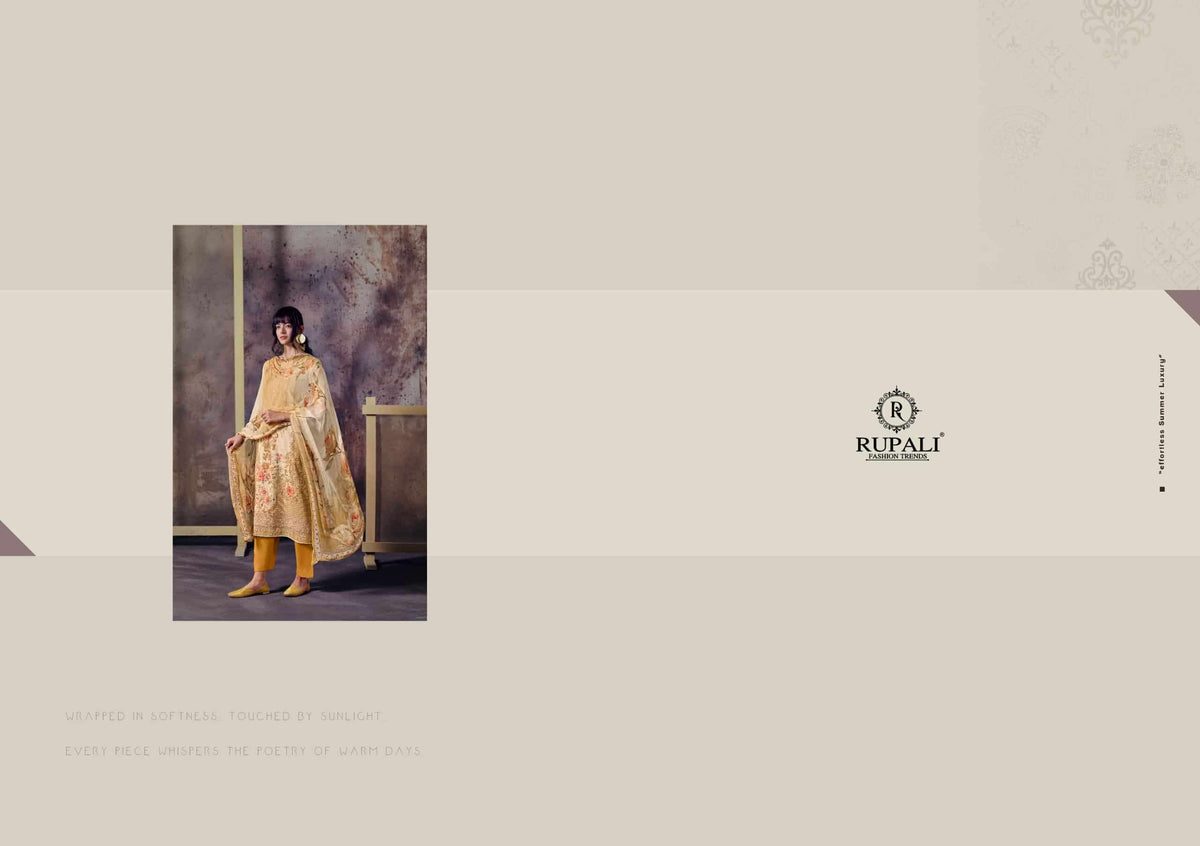 Rupali Fashion Ayanna Cambric Cotton Embroidered Dress Material - Amrah Wholesale