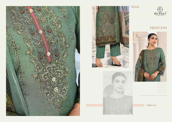 Rupali Fashion Dhriti Vol 2 Pure Viscose Pashmina Shimmer Digital Printed Dress Material