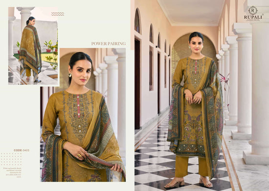 Rupali Fashion Dhriti Vol 2 Pure Viscose Pashmina Shimmer Digital Printed Dress Material