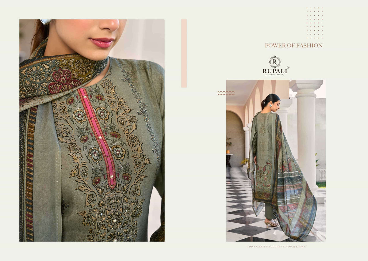 Rupali Fashion Dhriti Vol 2 Pure Viscose Pashmina Shimmer Digital Printed Dress Material