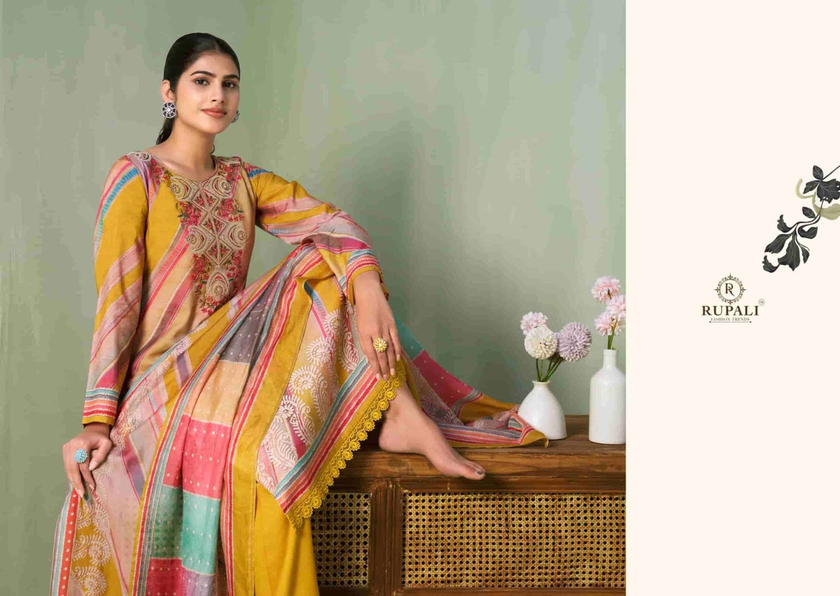 Rupali Fashion Dhwani Muslin Digital Printed Dress Material - Amrah Wholesale