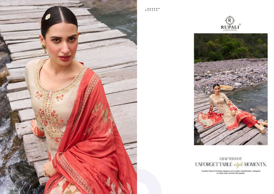 Rupali Fashion Elaria Jam Satin Dress Material - Amrah Wholesale